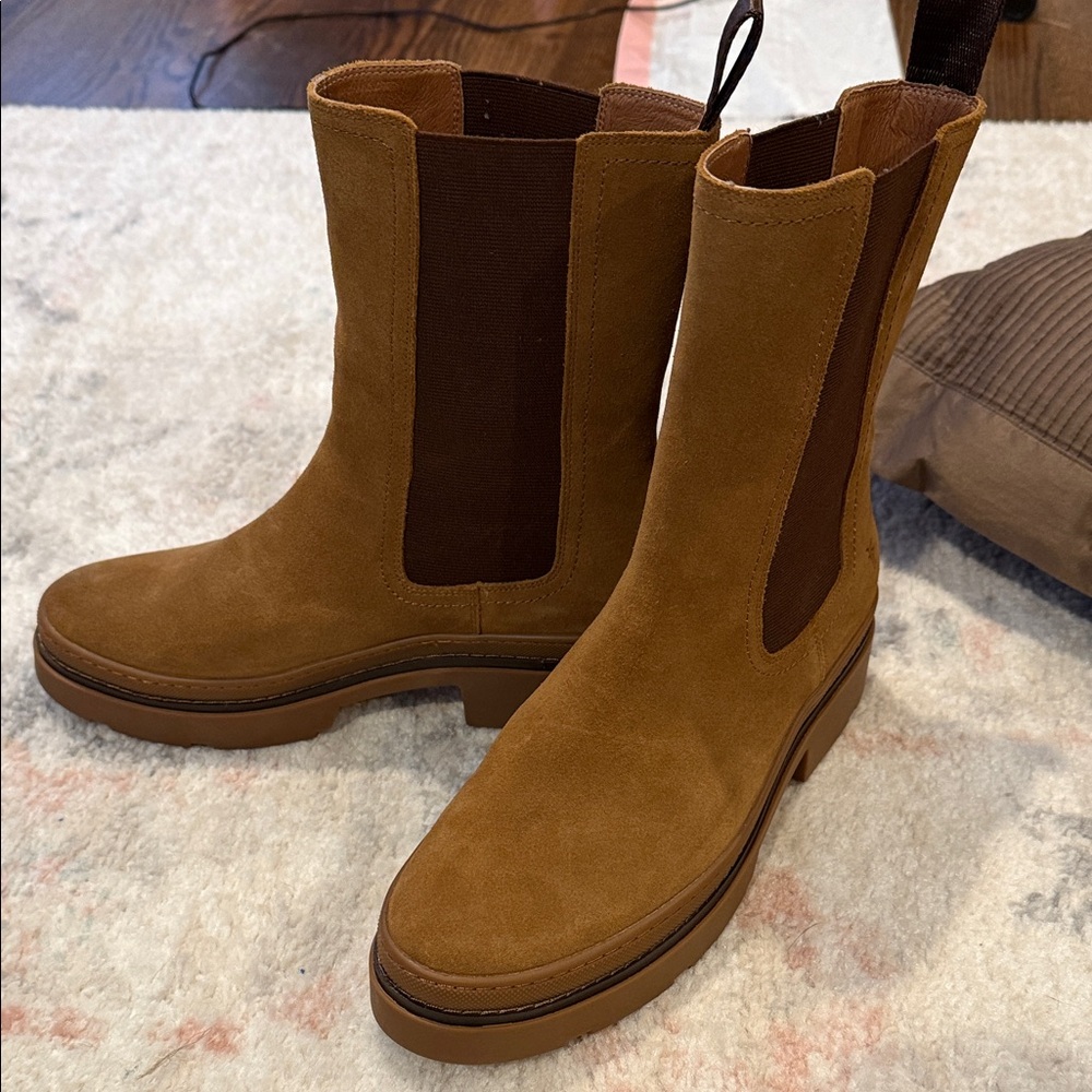 Frye Chelsea Lug Sole Suede Boot